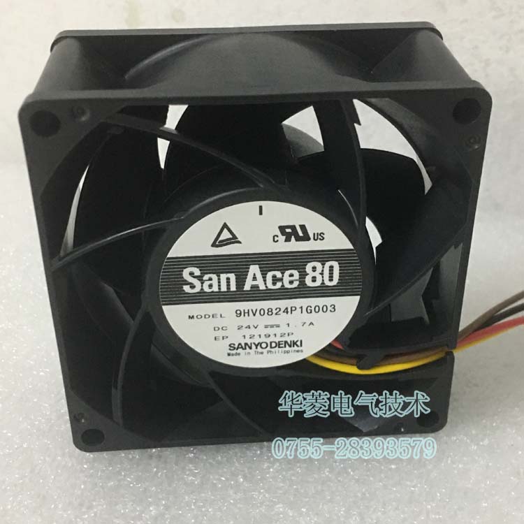 SanAce8038 9HV山洋散热风扇 三洋48v轴流风机 变频器专用散热风